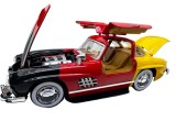 Macheta Mercedes 300SL retro 1:22 Die-Cast cu lumini, sunete si usi tip aripa