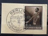 Germania (Deutsches Reich) 1939 "Congresul Partidului de la N&uuml;rnberg" 6+19 Pfennig (Michel 701) - Decupaj cu Ștampilă Specială de Berlin -Bn1