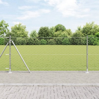 Gard Hexagonal vidaXL 0,8x10 m Oțel Galvanizat foto