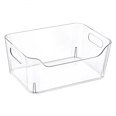 Coș Depozitare Plastic, Transparent, Capacitate 3L, M&amp;acirc;nere, 22.8x16.2x9.5 cm foto