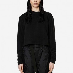 Rains bluză Fleece W Sweatshirt femei, culoarea negru, uni 18090.BLACK-BLACK