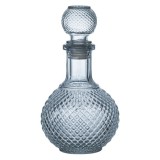 Sticla decorativa pentru lichior, 500ml, 11x21cm, transparent, design de diamant, Oem