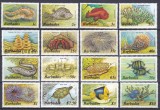 DB1 Fauna Marina Pesti Crustacee Moluste 1985 Barbados 16 v. MNH, Nestampilat