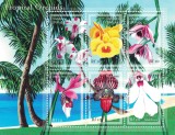 MALDIVE 2000 - Orhidee tropicale/ blocuri nestampilate ( 2 imagini), Nestampilat