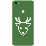 Husa silicon pentru Xiaomi Redmi Note 5A, Minimal Reindeer Illustration Green