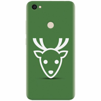 Husa silicon pentru Xiaomi Redmi Note 5A, Minimal Reindeer Illustration Green foto