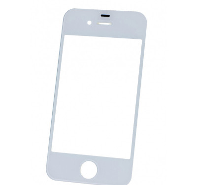 Geam sticla iPhone 4G, iPhone 4s, White, AM foto