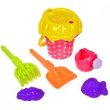 Set galetusa cu buline si accesorii pentru nisip,Plastic,16x13 cm
