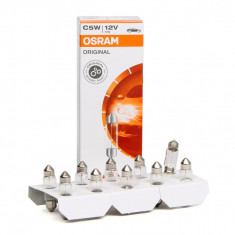 Set 10 Buc Bec Osram C5W 12V 5W SV8,5-8 Original 6418