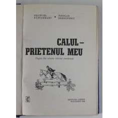 CALUL PRIETENUL MEU, PAGINI DIN ISTORIA CALARIEI ROMANESTI de EMANUEL FANTANEANU SI SICOLAE SERBANESCU , 1982