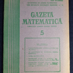 Carte - Gazeta Matematica, anul XCI, nr. 5, mai 1986