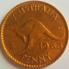 Moneda 1 PENNY - AUSTRALIA, anul 1963 *cod 591 foto