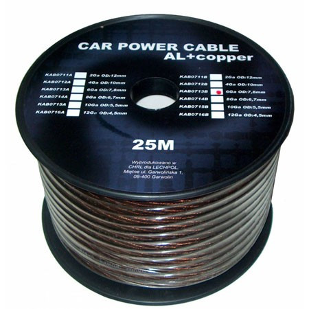 Cablu putere din cupru si aluminiu 2GA (12mm/33.62mm2) 25m NE