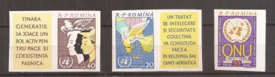 LP 532 a Romania -1961- O.N.U. Serie, nedantelata, Nestampilat foto
