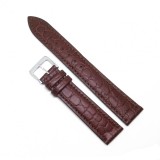 Cumpara ieftin Curea Ceas Piele Naturala Maro Imprimeu Sarpe 18mm 20mm 22mm Time Veranda Catarama Argintie