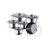 Set oale Bohmann, 12 piese, 2.1-6.5 l, 16-24 cm, inox, capac sticla