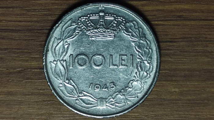Romania - moneda de colectie istorica - 100 lei 1943 - calitate impecabila ! - Regele Mihai I