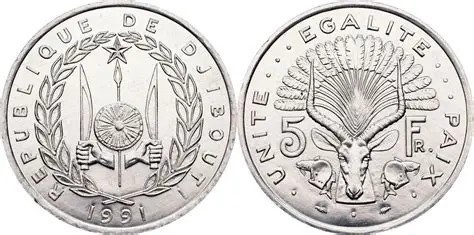 Djibouti 1991 - 5 francs UNC