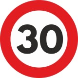 Autocolant Sticker "Limita Viteza" Reflectorizant - 30km/h