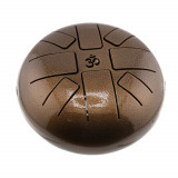 Toba metalica cu 8 note si simbolul om handpan - 18cm, Stonemania Bijou