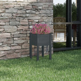Cumpara ieftin Jardinieră de grădină, gri, 40x40x70 cm, lemn masiv de pin