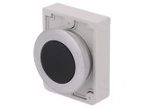 Comutator negru 30mm acţionat prin apăsare