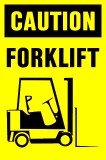 Sign caution forklift