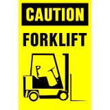 Sign caution forklift