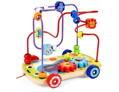 Jucarie motrica de tras Labirint cu Bile, Roti Zimtate, Animale foto