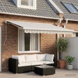 Cumpara ieftin Pergola Manuala 3 x 2,5 m Dungi gri deschis si albe