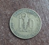 C50 - Moneda foarte veche - Africa de Vest - 10 franci - 1974