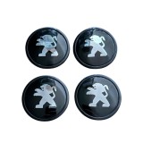 Set 4 capace roti 62mm exterior Peugeot negre compatibil/inlocuitor janta aliaj