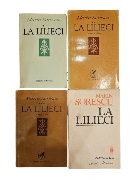 Marin Sorescu (dedicatie si autograf), La lilieci (poeme) 4 volume