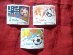 Serie Malta 1990 Campionatul Mondial Fotbal din Italia , 3 valori foto