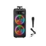 Boxa Portabila Troler ZQS-8211, 45W, Bluetooth, USB, SD, AUX, Microfon Inclus, Acumulator 2400mAh, Negru
