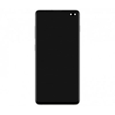 Display LCD cu Touchscreen cu Rama Samsung G975 Galaxy S10 Plus Alb Original foto