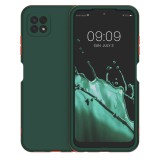 Husa Kwmobile pentru Samsung Galaxy A22 5G, Silicon, Verde, 56346.80, Plastic, Carcasa