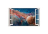 Cumpara ieftin Autocolant decorativ, Fereastra, Planete, Multicolor, 83 cm, 21ST