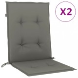 Cumpara ieftin Perne scaun cu spatar scund 2 buc. melanj gri 100x50x4cm textil