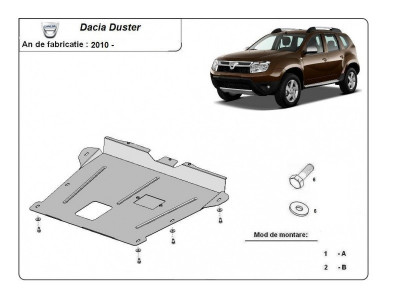 Scut motor metalic Dacia Duster 13999 63049 foto