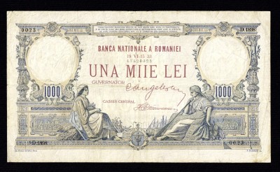 ROMANIA 1.000 LEI - 1933 . Frumoasa si foarte rara ! Piesa de colectie foto