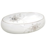 Lavoar de blat, alb, 59x40x15 cm, ceramica, oval