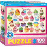 Puzzle 100 piese Cupcakes, EUROGRAPHICS