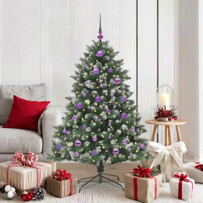 vidaXL Brad de Crăciun artificial cu 150 LED Verde 105 x 105 x 150 cm 3395227 foto