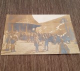 Carte Poștală Veche Germania &ndash; Procesiune la Biserică de Munte, Scris și Ștampilă Feldpost