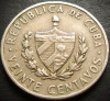Moneda exotica 20 CENTAVOS - CUBA, anul 1962 *cod 2698, America Centrala si de Sud
