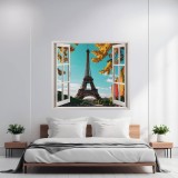 Folie imprimata color pentru decor perete locuinta, dimensiune 125 x 110cm, model: VIEW TO HAVEN 25, AVEX