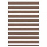 vidaXL Jaluzea tip zebra maro lățime țesătură 110,9 cm poliester