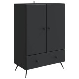 vidaXL Bufet cu sertar Negru 66 x 34,5 x 95 cm Lemn prelucrat 895586