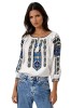Bluza dama tip ie R25 alb fildes/rosu cireasa , marimea 2XL, Casual, Bumbac